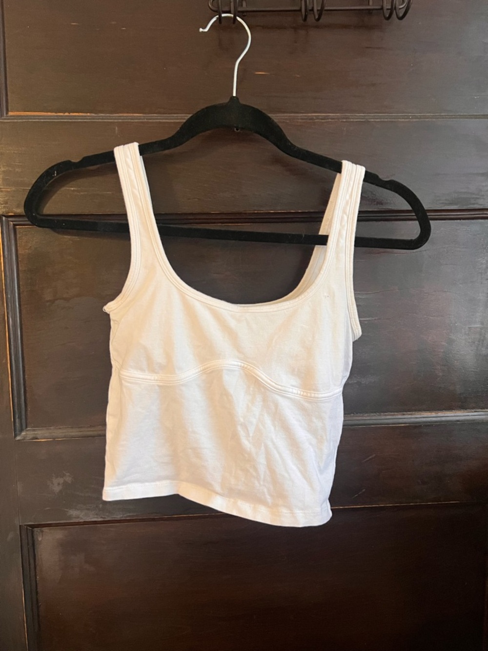 PINK Victoria's Secret White Scoop Ribbed Bralette Tank